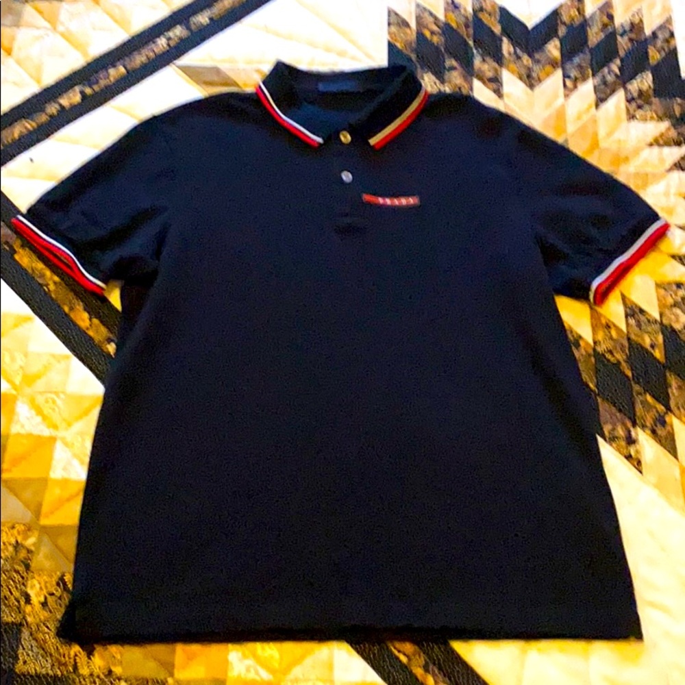 Prada Polo Shirt Black short sleeves
